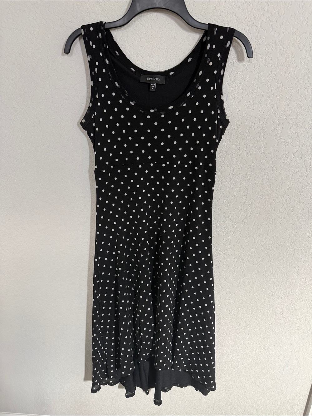 Karen Kane Black Dress with White Polka Dots